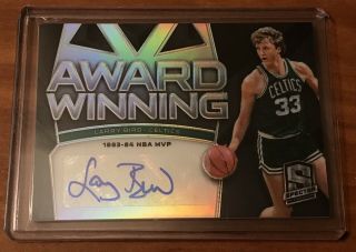 Larry Bird 2018 - 19 Panini Spectra Award Winning Autograph Auto Celtics Sp 34/65