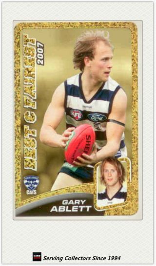 2008 Afl Herald Sun Trading Cards Best & Fairest 2007 Card Bf7: G.  Ablett