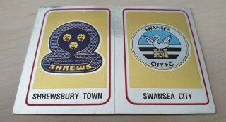 Panini - Football 84 - 426 A & B Shrewsbury Town & Swansea City Badges