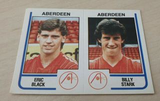 Panini - Football 84 - 444 A & B - Eric Black & Billy Stark - Aberdeen