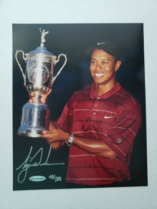 Tiger Woods Autographed 2002 Us Open 8x10 Photo - Limited Edition