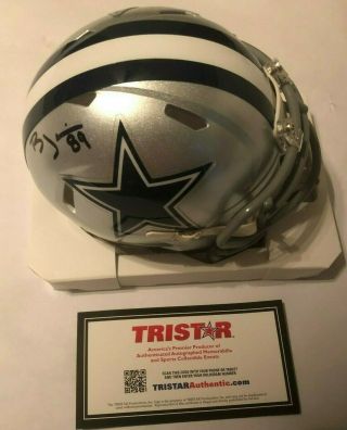 Blake Jarwin Autographed Dallas Cowboys Speed Mini Helmet Tristar Authenticated