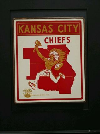 1966 Kansas City Chiefs Herald Plaque Afl American Football League Dawson Stram