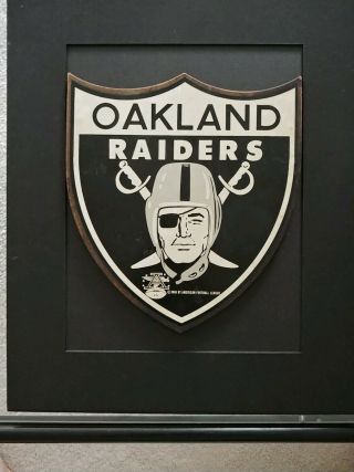 1966 Oakland Raiders Herald Plaque Afl American Football League