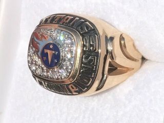 1999 Tennessee titans 14k diamonds football champions championship ring 2