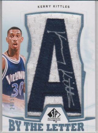 Kerry Kittles 2013 - 14 Sp Authentic Auto Letter Patch 24/50 Clippers