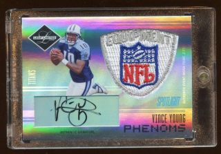 Vince Young 2006 Leaf Limited 1/1 Rc Auto Nfl Logo Shield Texas Star