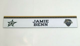 Jamie Benn 2016 Nhl All - Star Game Event Name Locker Plate Nashville 1/1