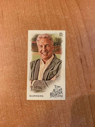 2019 Topps Allen & Ginter - Marc Summers - Nno A&g Back No Number Mini Sp