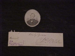 1800s Charles Smith Olden Autographed Signed Cut Jersey Governor Civil War 2