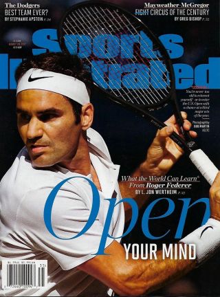 August 28,  2017 Roger Federer Tennis Sports Illustrated No Label