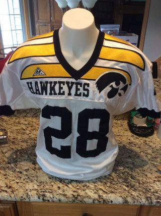 Iowa Hawkeyes Game Worn Apex Football Jersey 28.  University Of Iowa.  Banana Peel
