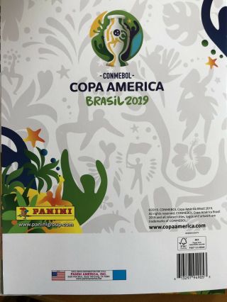 ONE Panini Copa America 2019 Brasil Empty Album USA EDITION 2 3