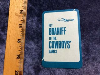 1964 DALLAS COWBOYS NFL FOOTBALL LEAGUE GAMES SCHEDULE CARD - BRANIFF AIRLINES - NM 2