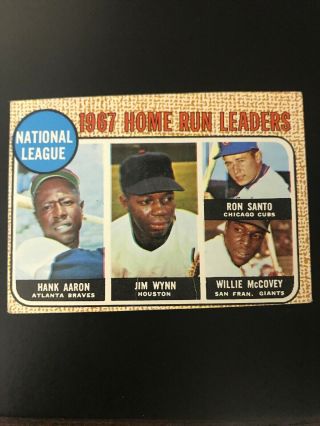 1968 Topps Home Run Leaders Hank Aaron,  Jim Wynn,  Ron Santo & Willie Mccovey