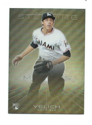 Christian Yelich 2013 Bowman Sterling Refractor Rc 165 /199 38 - Miami Marlins