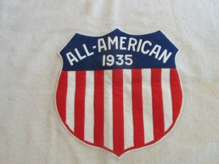 1935 All - American Football Blanket/patch - Charles Mucha - Washington Huskies - Wow