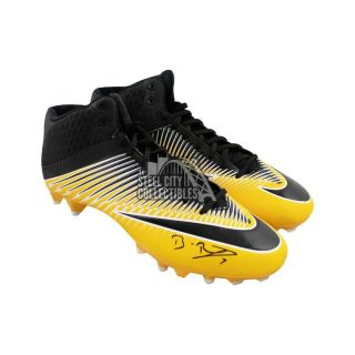 Ben Roethlisberger Autographed Yellow Nike Football Cleats - Beckett
