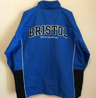 Nascar Size Xl Mens Jacket Bristol Speedway Royal Blue And Black Can Fit Xxl