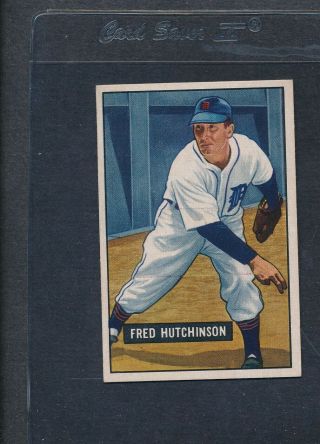 1951 Bowman 141 Fred Hutchinson Tigers Ex/mt 1204