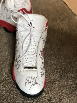 Bulls Michael Jordan Signed Game 1997 - 98 Nike Air Jordan XIII Shoes 3