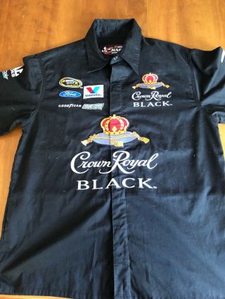 Crown Royal Black Nascar Roush Racing Crew Shirt Size M