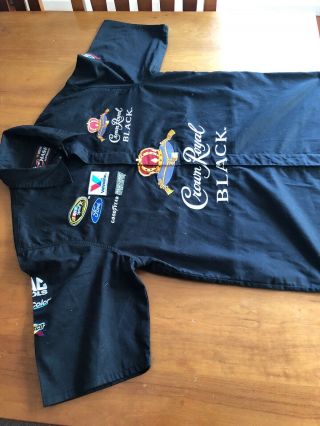 Crown Royal Black NASCAR Roush Racing Crew Shirt size M 3
