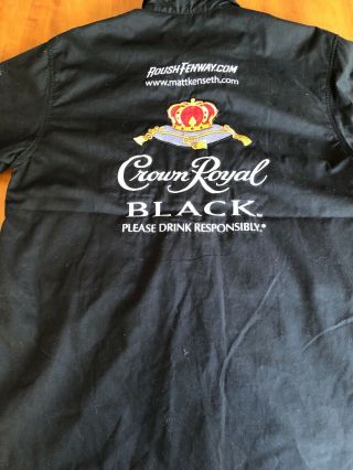 Crown Royal Black NASCAR Roush Racing Crew Shirt size M 4