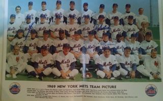 1969 World Champion NY Mets World Series Game 4 Signed Program and Ticket 2