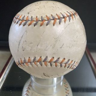 Autographed Babe Ruth 1932 York Yankees Team Signed Baseball Jsa Psa Dna Not