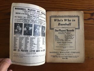 1922 Who’s Who In Baseball Rogers Hornsby Cover 7th Ed.  Babe Ruth Home Run List 2