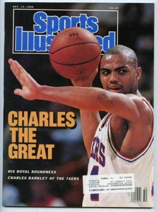 Si: Sports Illustrated December 12,  1988 Charles Barkley,  Basketball,  76ers,  Vg