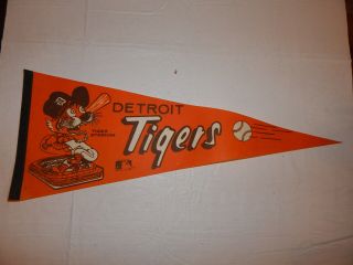 Vintage Detroit Tigers Tiger Stadium Mlb Baseball Full Size Pennant Souvenir