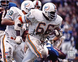 Miami Dolphins Larry Little Signed Photo 8x10