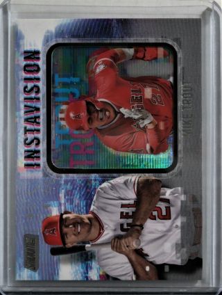 2019 Topps Stadium Club Mike Trout Sp Instavision Case Hit Iv - 8 Angels