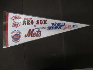 1986 Boston Red Sox Vs York Mets World Series Pennant Pn089