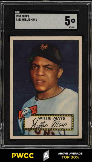 1952 Topps Willie Mays 261 Sgc 5 Ex (pwcc - A)