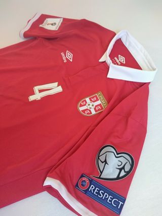 Serbia Jersey Gudelj Match Worn Shirt Umbro Wc Russia 2018 Yugoslavia Camiseta