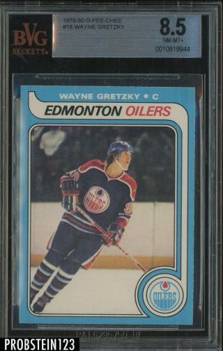 1979 O - Pee - Chee Opc Hockey 18 Wayne Gretzky Rc Rookie Hof Bvg 8.  5 " Hot Card "