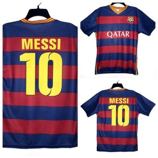 Lionel Messi Soccer Fútbol 10 Qatar Fc Barcelona Jersey Adult Sm Made In Italy