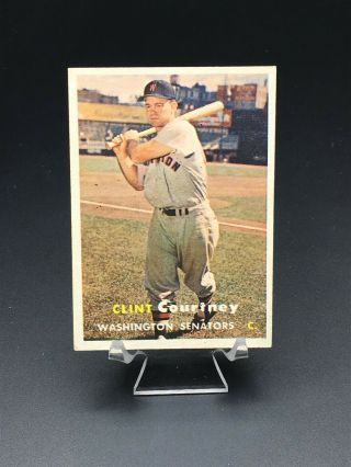 1957 Topps Baseball Clint Courtney Ex/ex - Mt 51 Washington Senators
