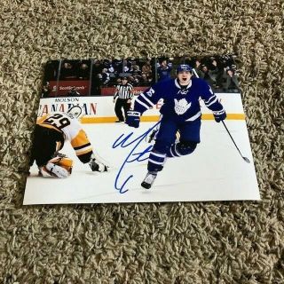 Mitch Marner Signed 8x10 Photo Toronto Maple Leafs Cool Big Goal A