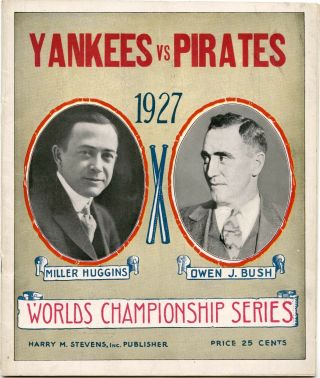 1927 World Series Program York Yankees Vs.  Pirates Neatly Scored Vg - Ex,