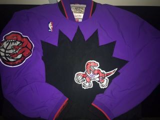 Authentic 1995 - 96 Nba Mitchell & Ness Toronto Raptors Vintage Warm - Up Jacket