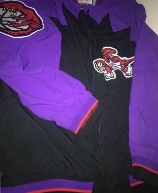Authentic 1995 - 96 NBA Mitchell & Ness Toronto Raptors Vintage warm - up Jacket 3