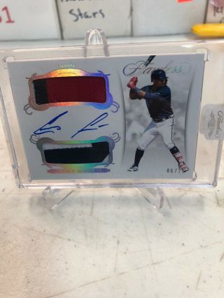 2018 Panini Flawless Ronald Acuna Patch Auto /25 Braves Rookie