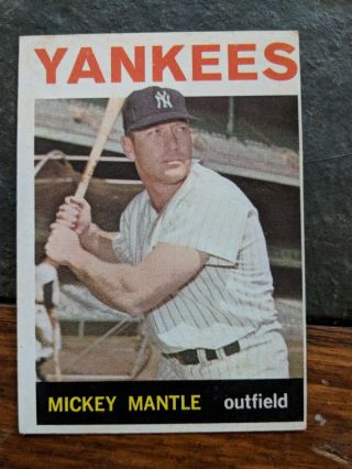 1964 Topps Mickey Mantle York Yankees 50 Ex.