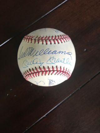 500 Home Run Club X11 Signed Baseball Mantle,  Williams,  Mays,  Aaron,  Jackson