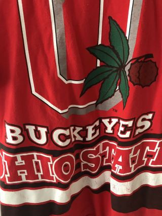 Vintage Ohio State Buckeye All Over Print Made in USA T Shirt XL 2