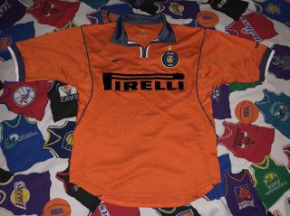 Vtg 2000 - 2001 Inter Milan Soccer Futbol Alternate Jersey Internazionale Small S